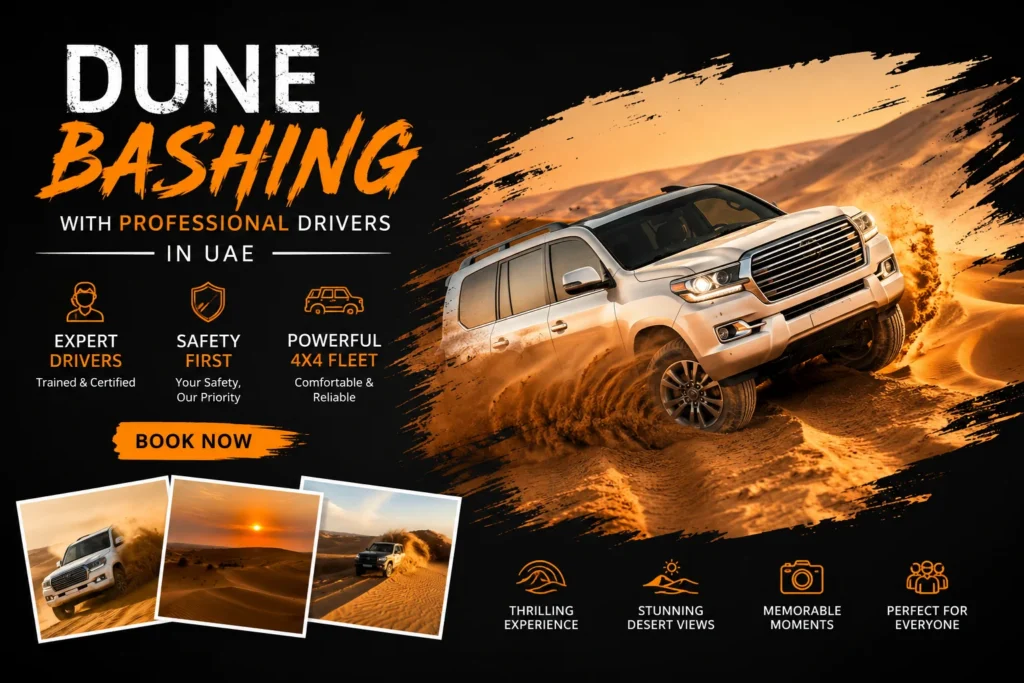 Dune Bashing UAE with Professional Drivers