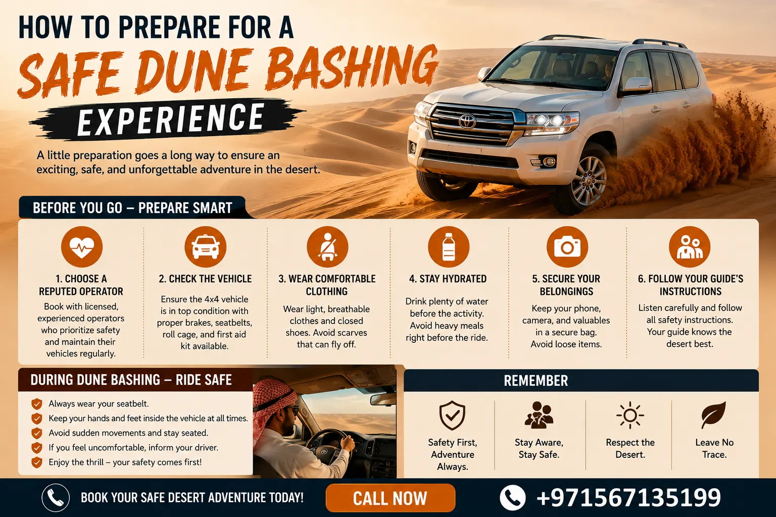 Read more about the article How to Prepare for a Safe Dune Bashing Experience