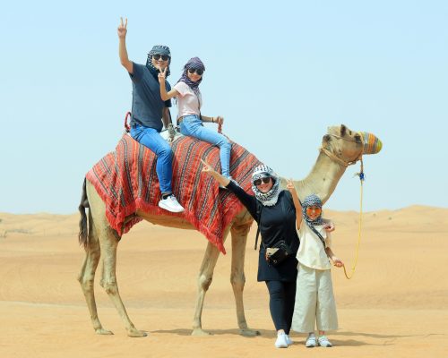 camel riding in Dubai